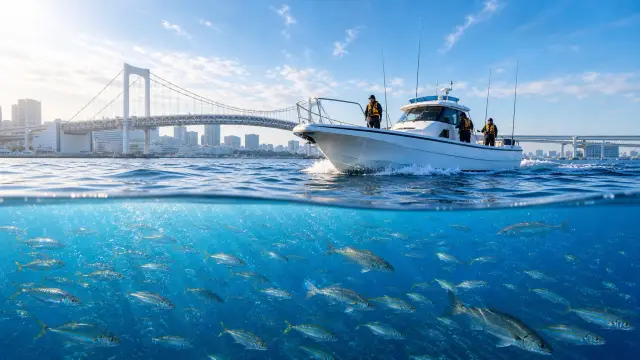東京湾（東京都側）の海